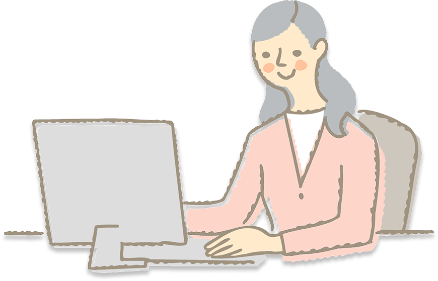 ノートパソコンを使っている女性