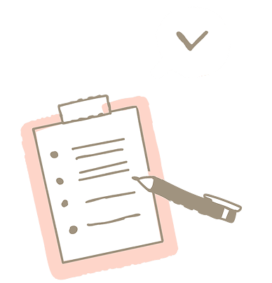 ノートと筆記用具のイラスト