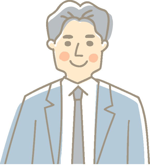 受講者（男子学生）のイラスト