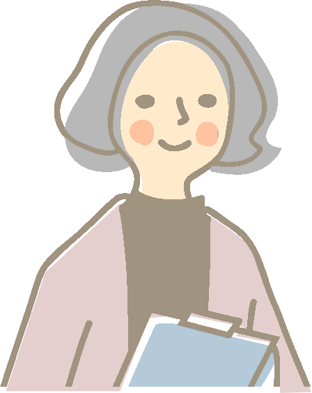 受講者（女子学生）のイラスト