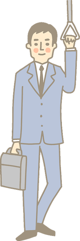 家の鍵を持つビジネスマンのクリップアート。